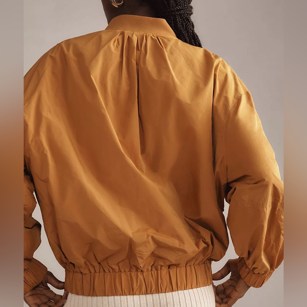 Maeve Anthropologie Balloon-Sleeve Bomber Jacket - Picture 2 of 8